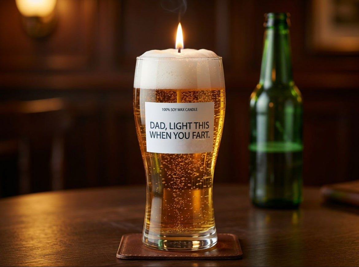Vaderdag Geurkaars 'Biertje'               Sauvage Dior geur